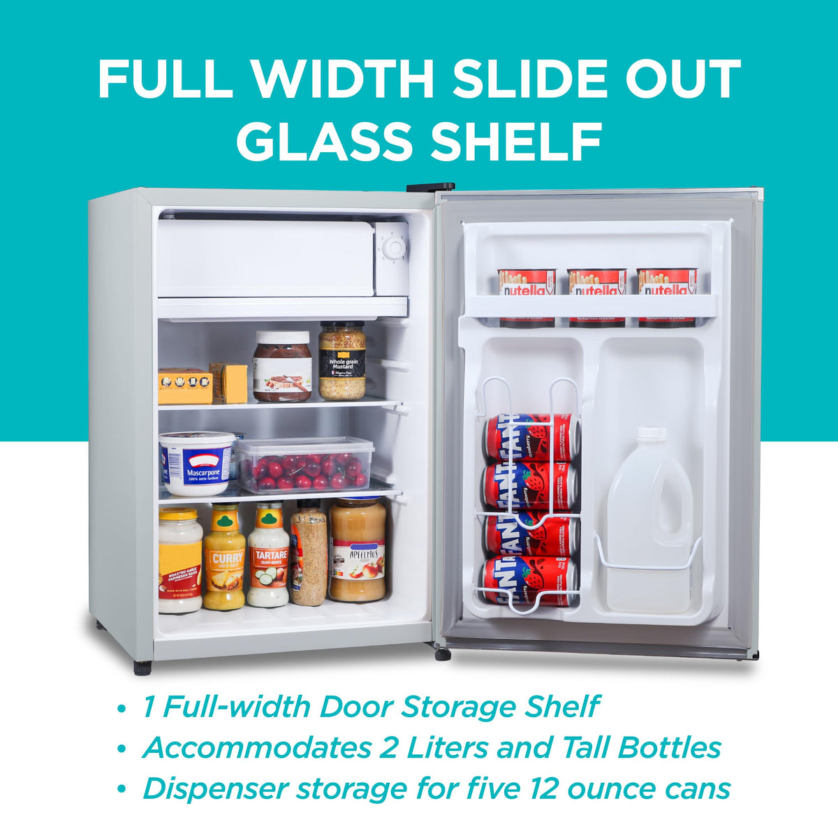 BLACK+DECKER 2.5 Cu. Ft. Compact Refrigerator, BCRK25V, Stainless Look Jansha Store