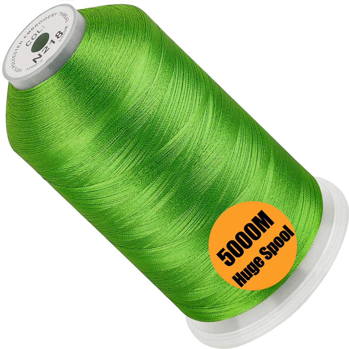 New brothread 5000M Huge Spool Embroidery Machine Thread - White Jansha Store