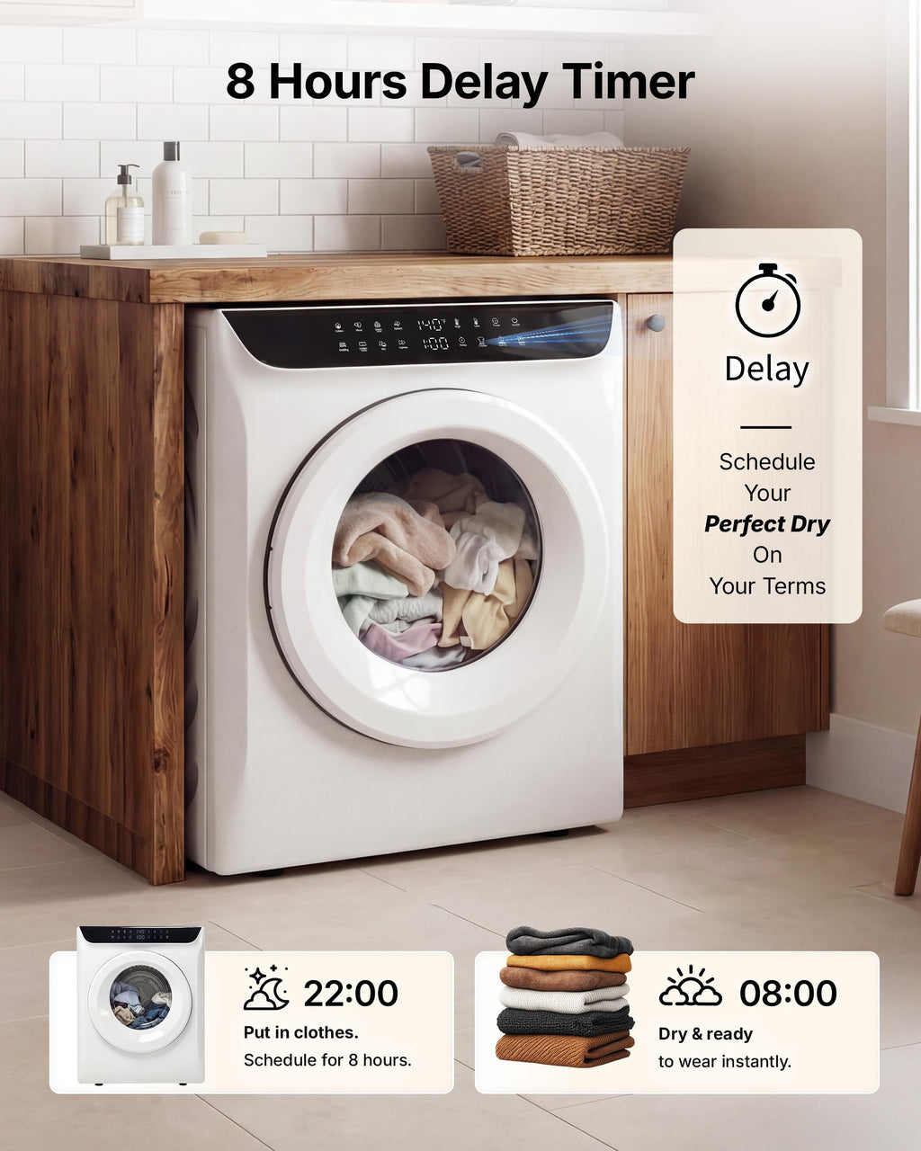 3.5 Cu. Ft. Portable Clothes Dryer for Laundry Jansha Store
