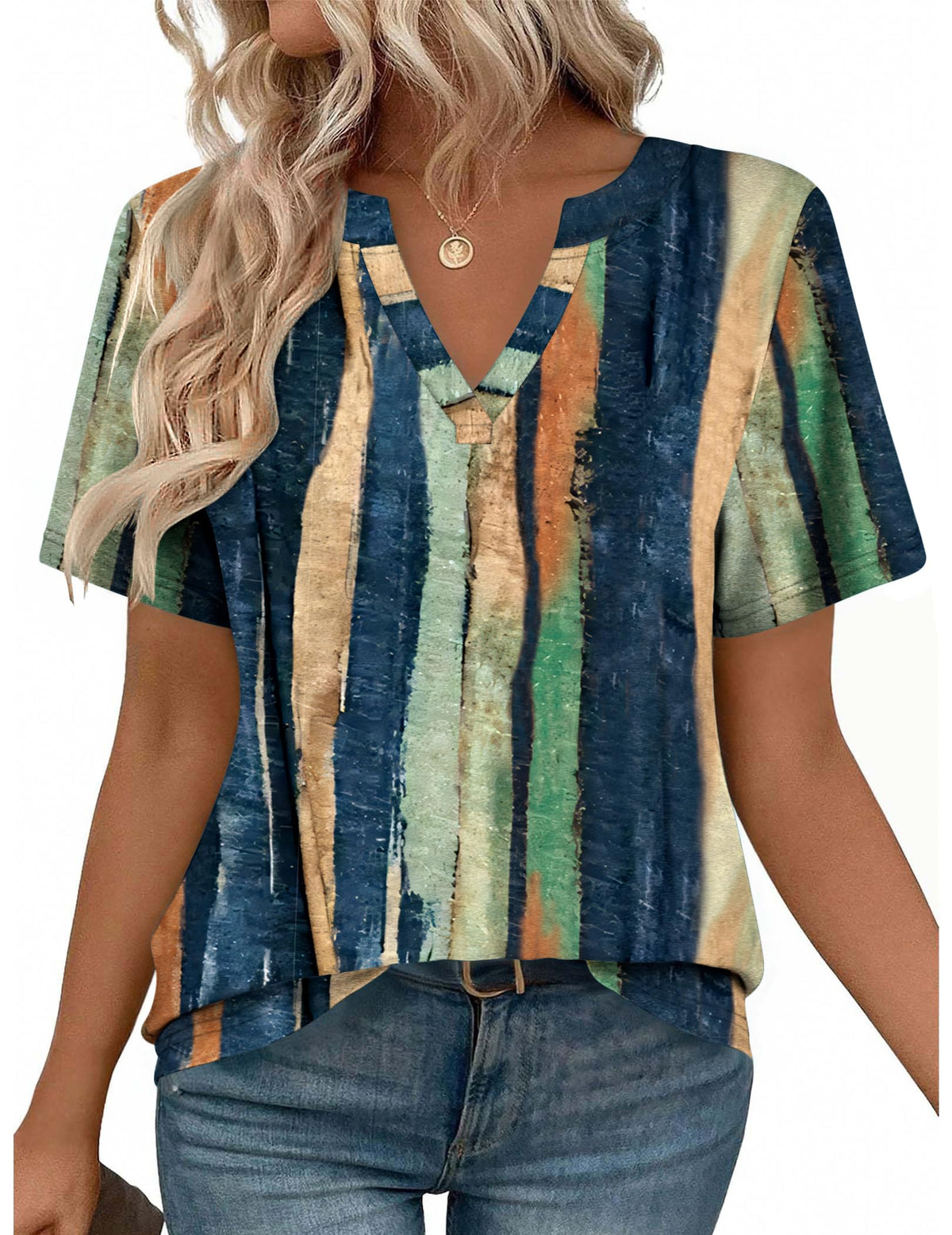 Zeagoo Womens Tops Short Sleeve V Neck Tee Shirts Cute Dressy Casual Jansha Store