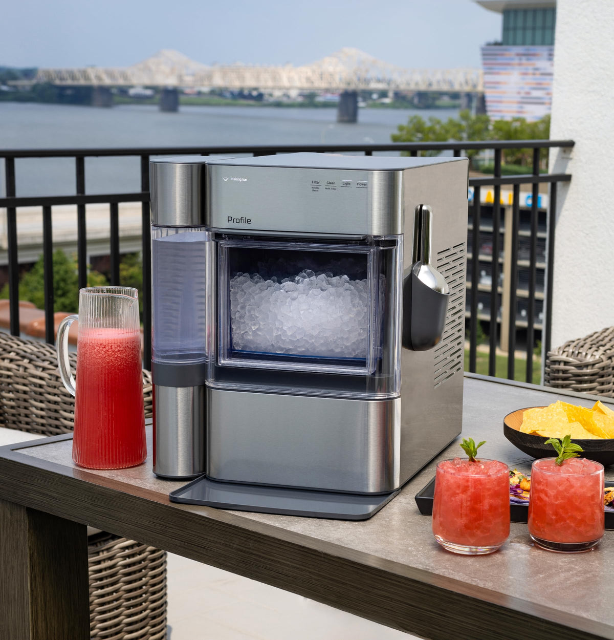 GE Profile Opal 2.0 Ultra Nugget Ice Maker with .75 Gallon Side Tank and Scale Inhibiting Filter, Scoop Included, 38 lbs in 24 Hours, Pellet Ice Machine with WiFi & Smart Connected, Black Jansha Store