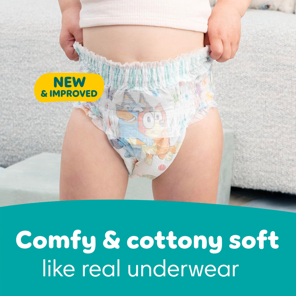 Easy Ups Girls & Boys Potty Training Pants, Size 7 (5T-6T), 84 Count, Bluey Absorbent Pull Up Training Underwear, Up to 100% Leakproof Day and Night, Hypoallergenic Jansha Store
