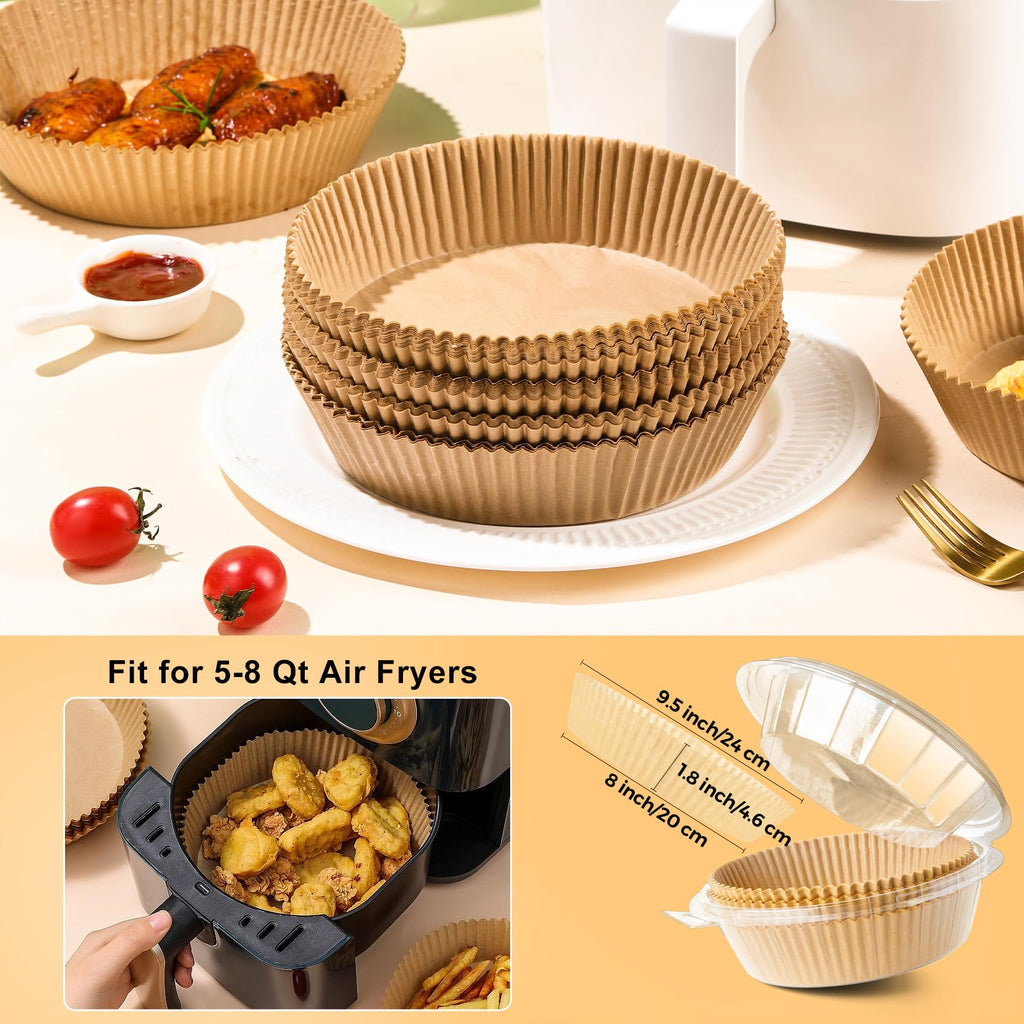 Air Fryer Liners Disposable, 100Pcs Parchment Paper 6.5" Square for 3-5QT Jansha Store