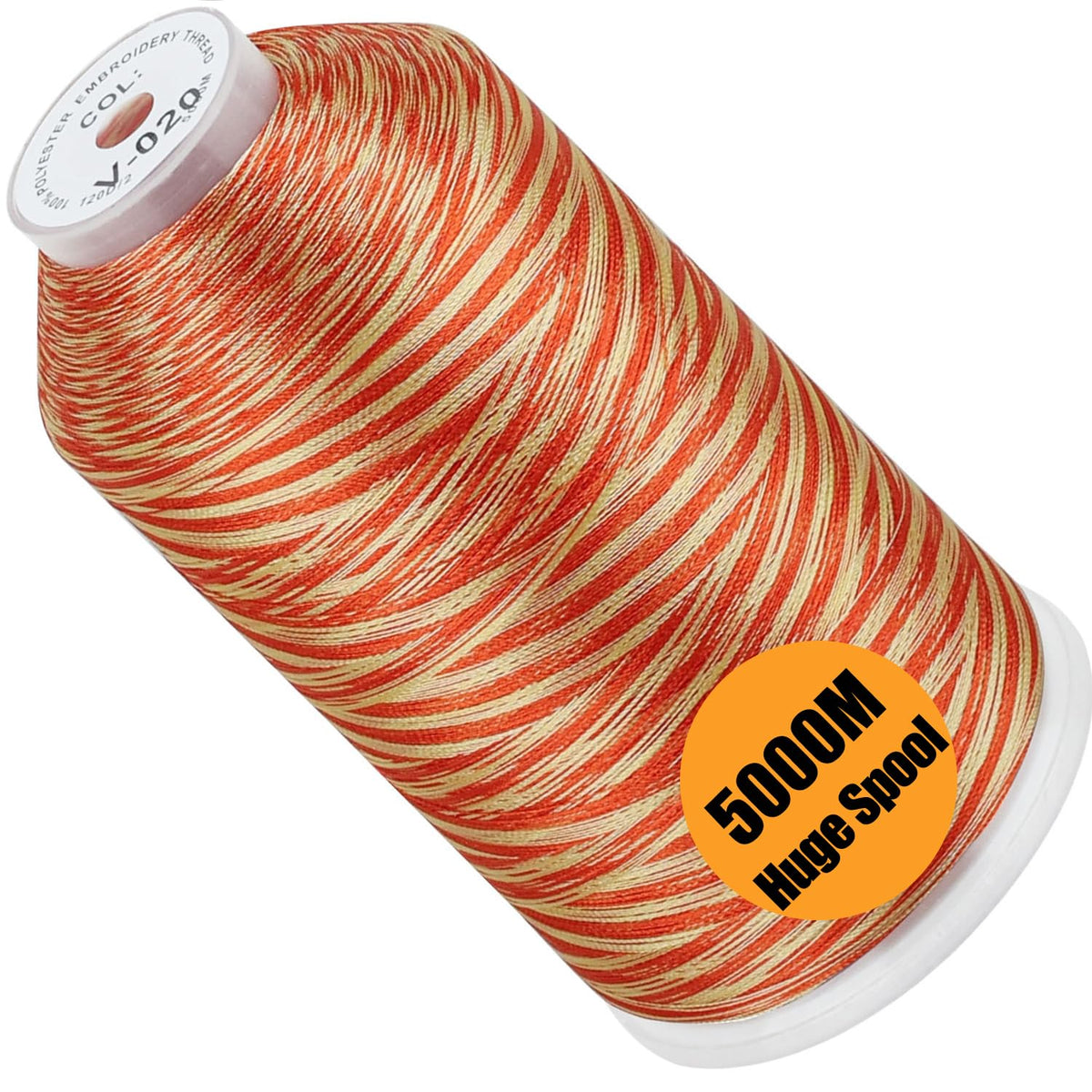 New brothread 5000M Huge Spool Embroidery Machine Thread - White Jansha Store