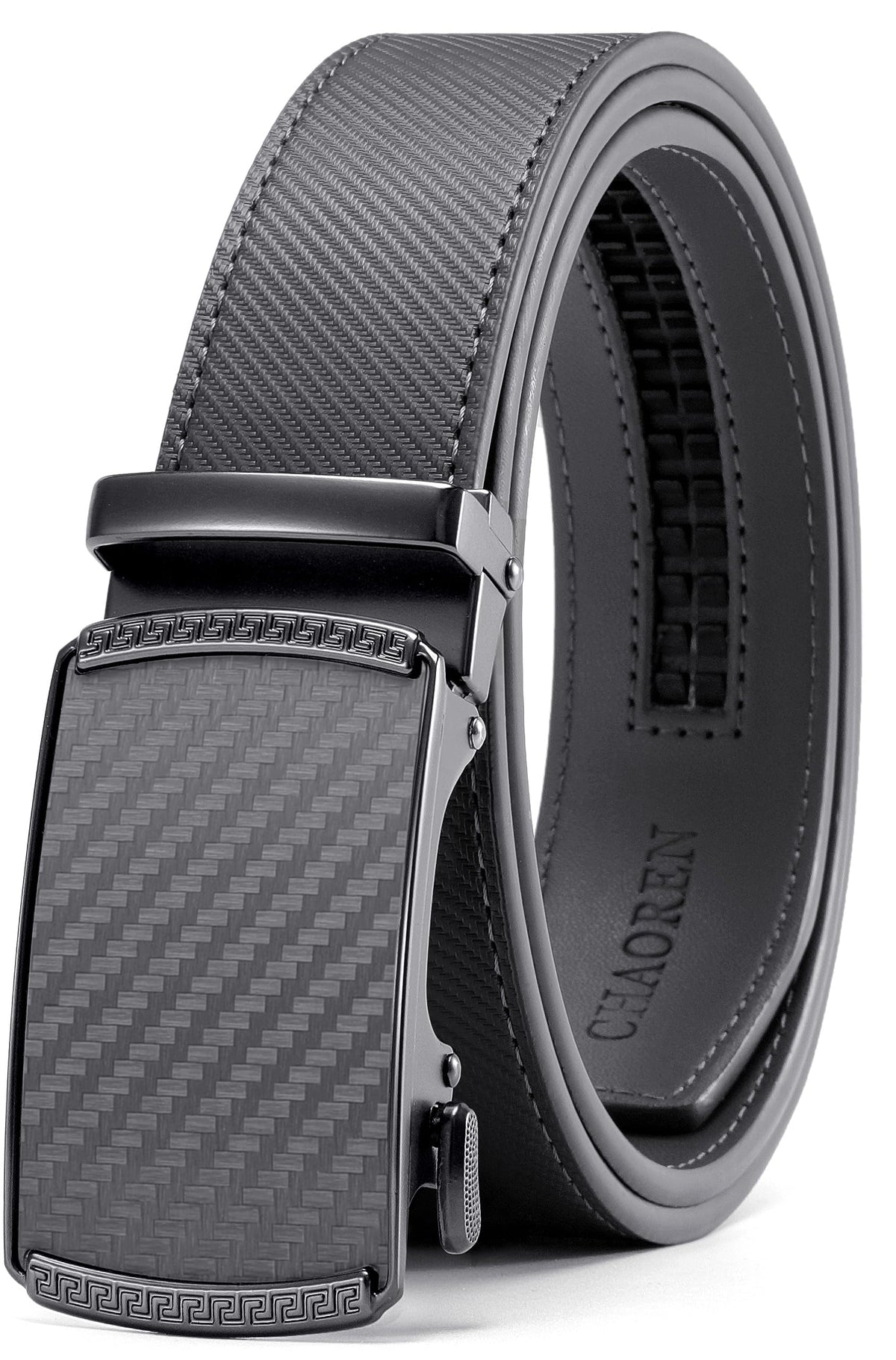CHAOREN Men's Leather Ratchet Belt - Customizable Fit (35mm) Jansha Store