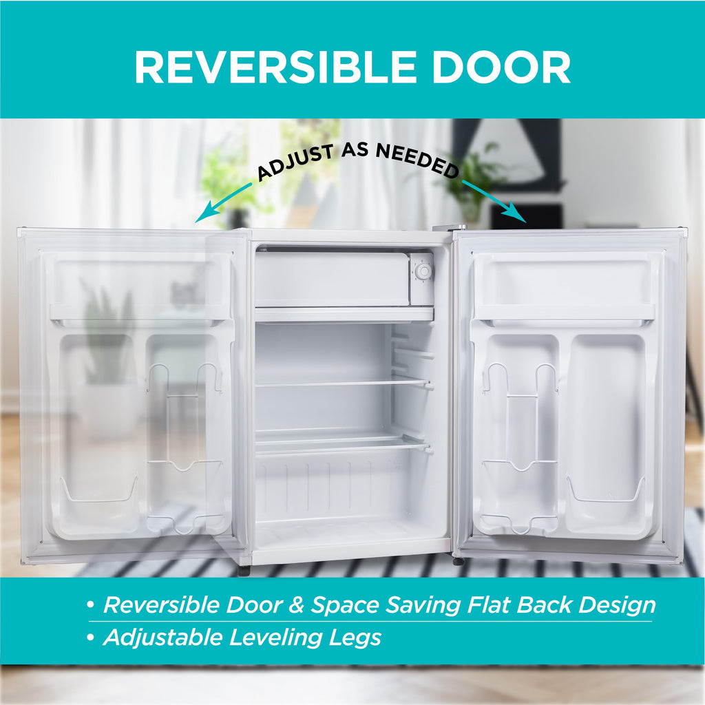 BLACK+DECKER 2.5 Cu. Ft. Compact Refrigerator, BCRK25V, Stainless Look Jansha Store