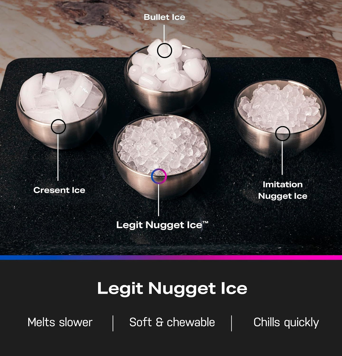 GE Profile Opal Ultra, Countertop Nugget Ice Maker, 1 Gal XL Side Tank, *Amazon Exclusive*, 38 lbs/Day, Pebble Pellet Crushed Ice Machine, WiFi Black Stainless Steel Jansha Store