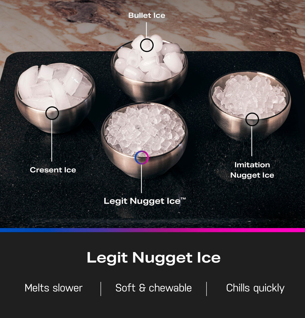 GE Profile Opal Ultra, Countertop Nugget Ice Maker, 1 Gal XL Side Tank, *Amazon Exclusive*, 38 lbs/Day, Pebble Pellet Crushed Ice Machine, WiFi Black Stainless Steel Jansha Store