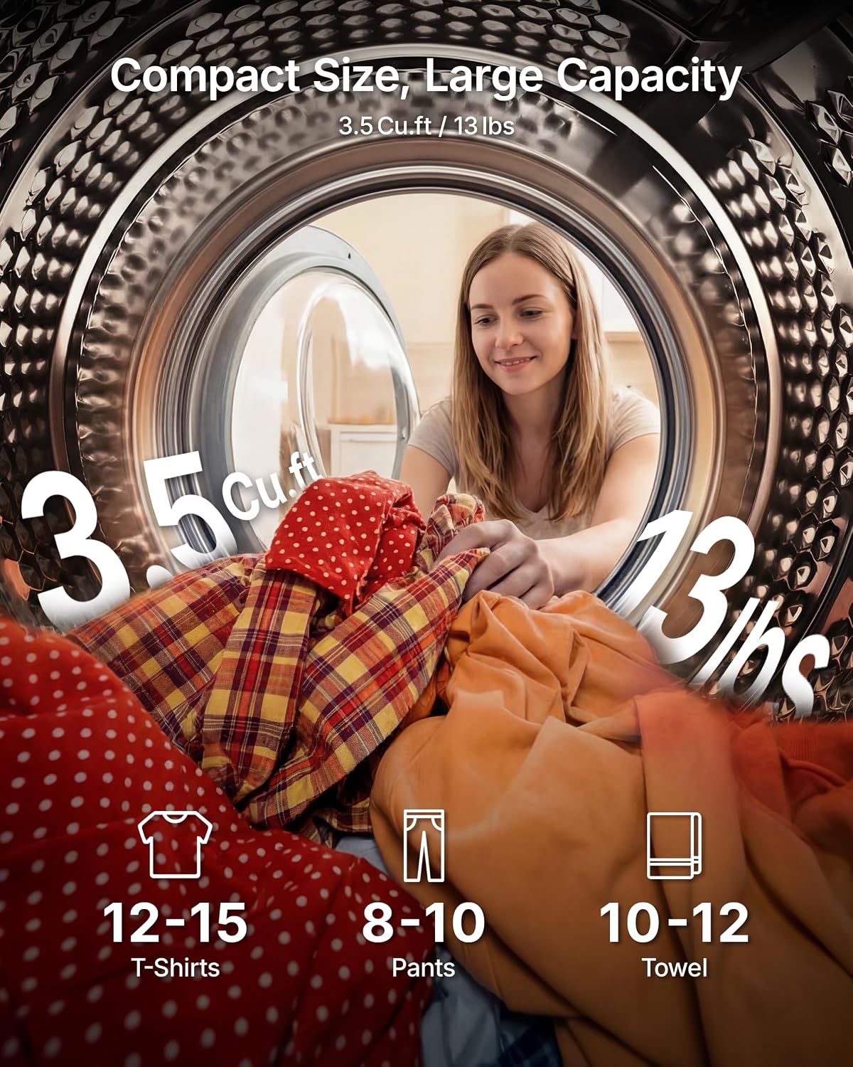 3.5 Cu. Ft. Portable Clothes Dryer for Laundry Jansha Store