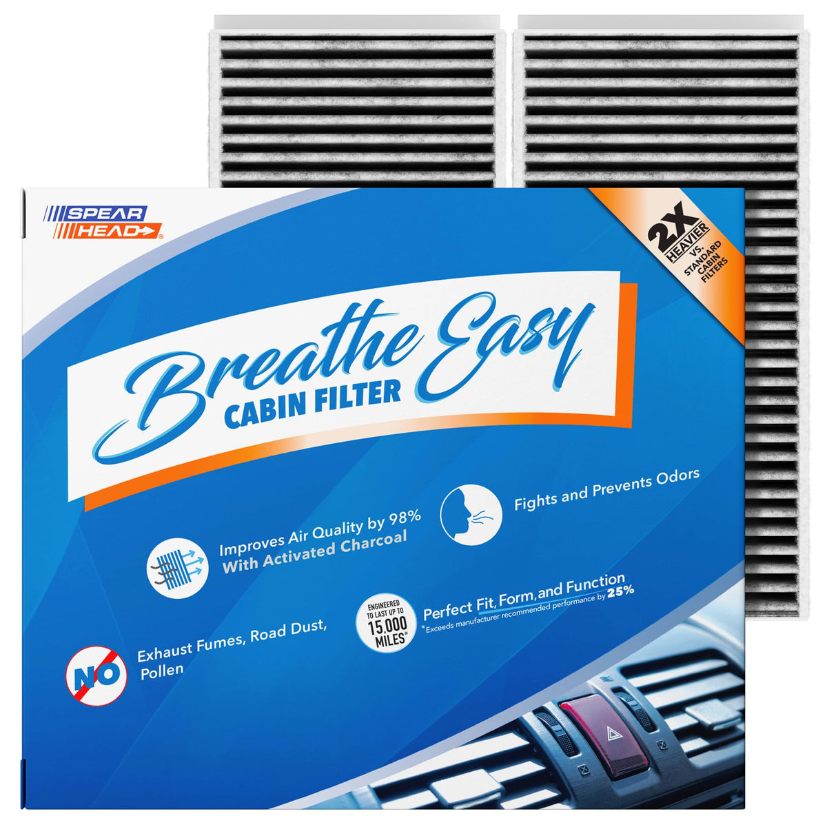 Spearhead Odor Defense Breathe Easy AC & Heater Cabin Air Filter (BE-157) Jansha Store