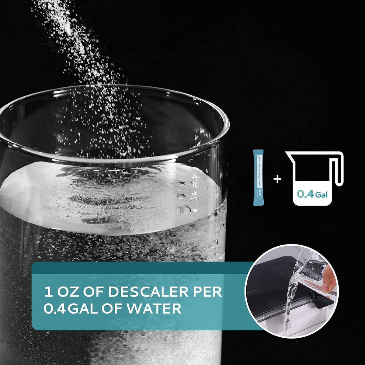 EUHOMY Ice Maker Cleaner & Descaler, 24 Uses & Individually Packed Jansha Store