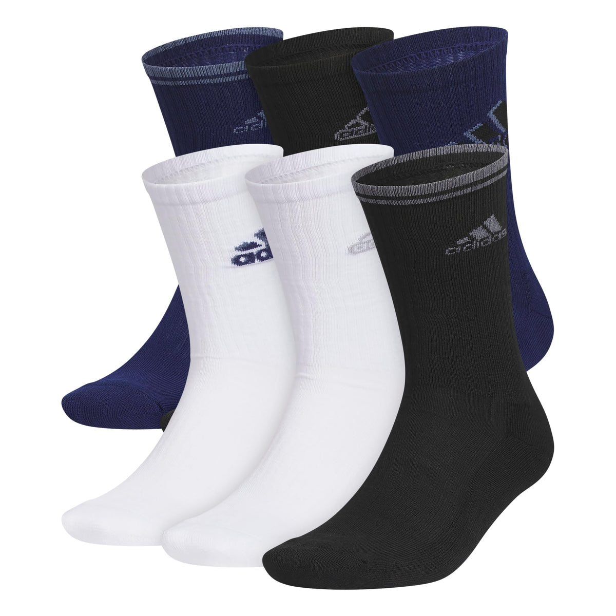 adidas Mens Athletic Cushioned 6-Pack Crew Socks Casual - Green Jansha Store