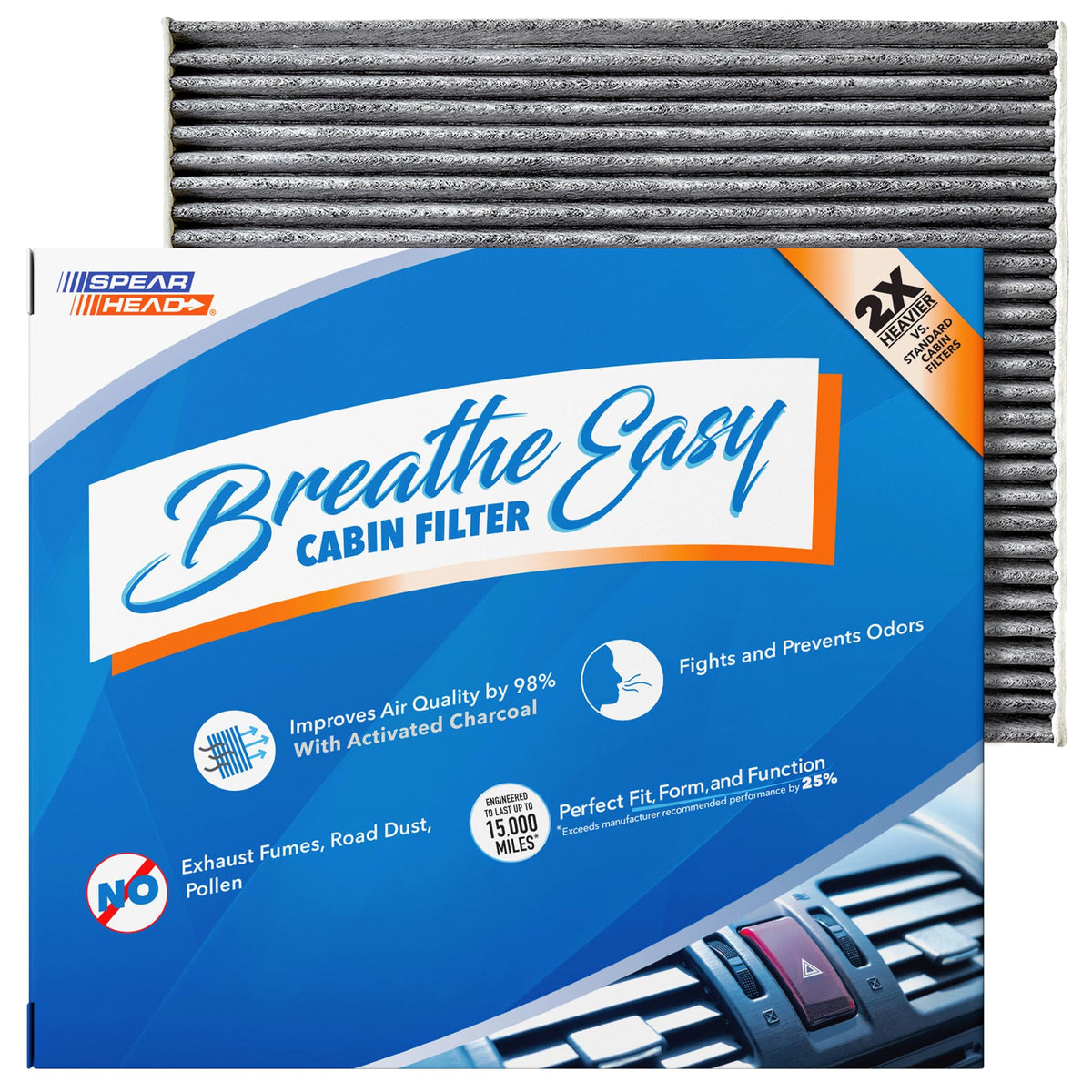 Spearhead Odor Defense Breathe Easy AC & Heater Cabin Air Filter (BE-157) Jansha Store