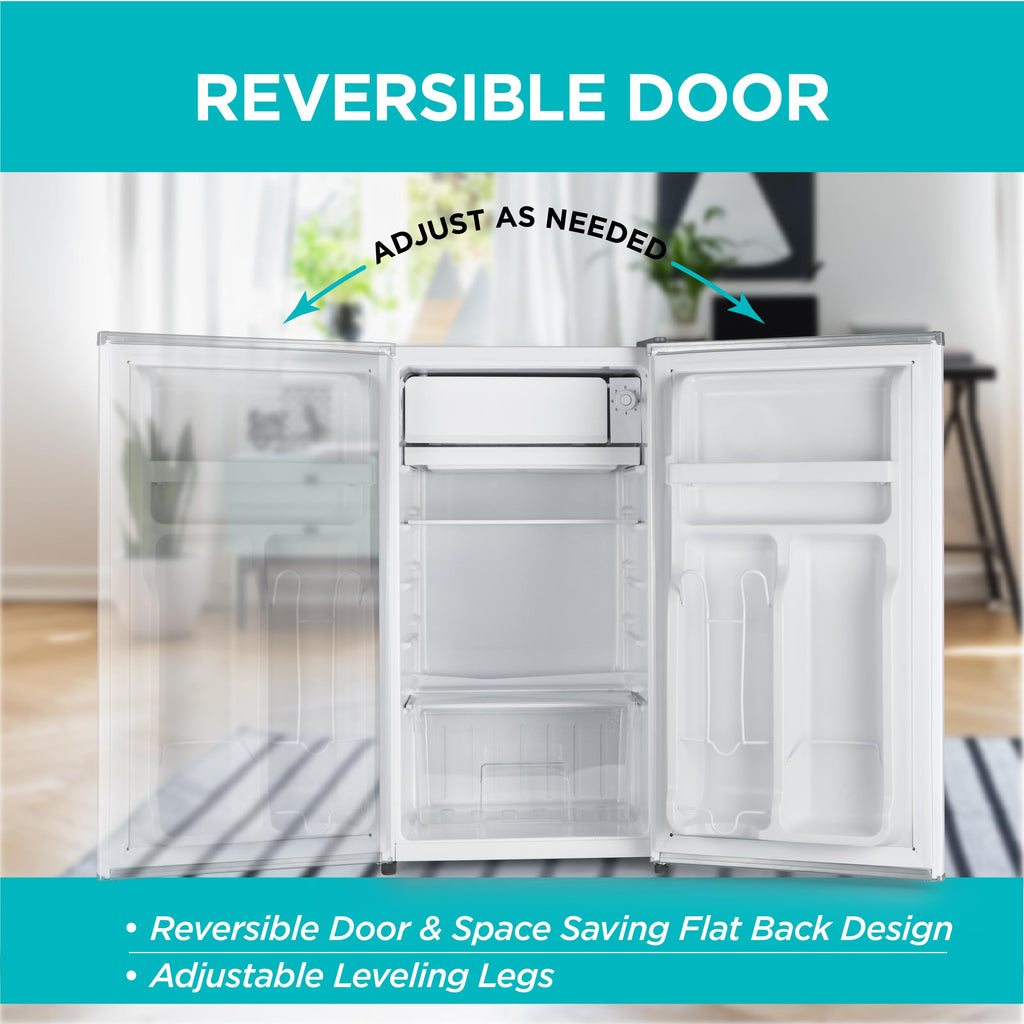 BLACK+DECKER 2.5 Cu. Ft. Compact Refrigerator, BCRK25V, Stainless Look Jansha Store