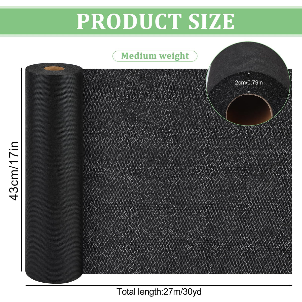 Medium Weight Interfacing Fabric for Sewing Iron On Fusible Interfacing Jansha Store