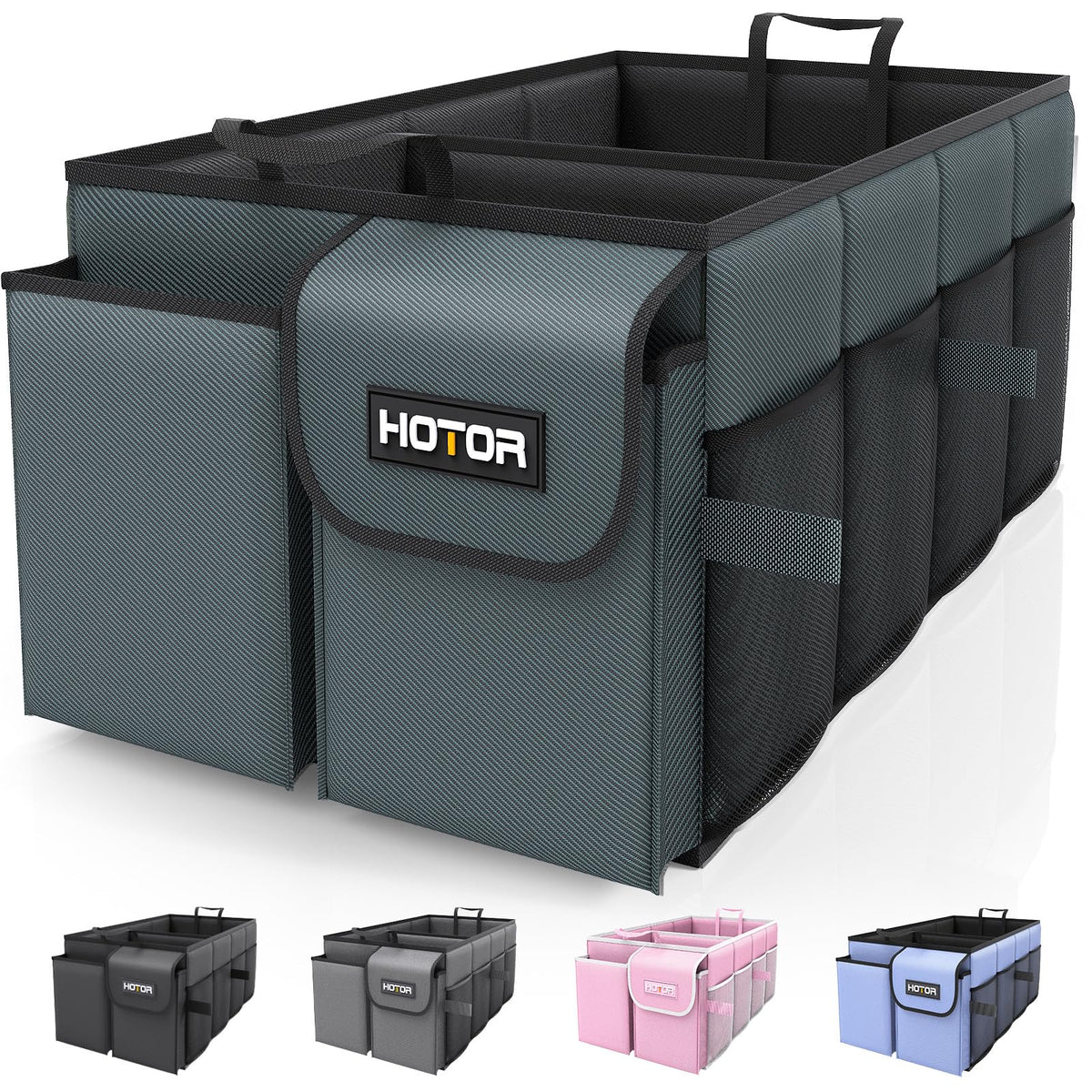 HOTOR Trunk Organizer - Foldable Car Organizer for SUVs & Sedans Storage Jansha Store