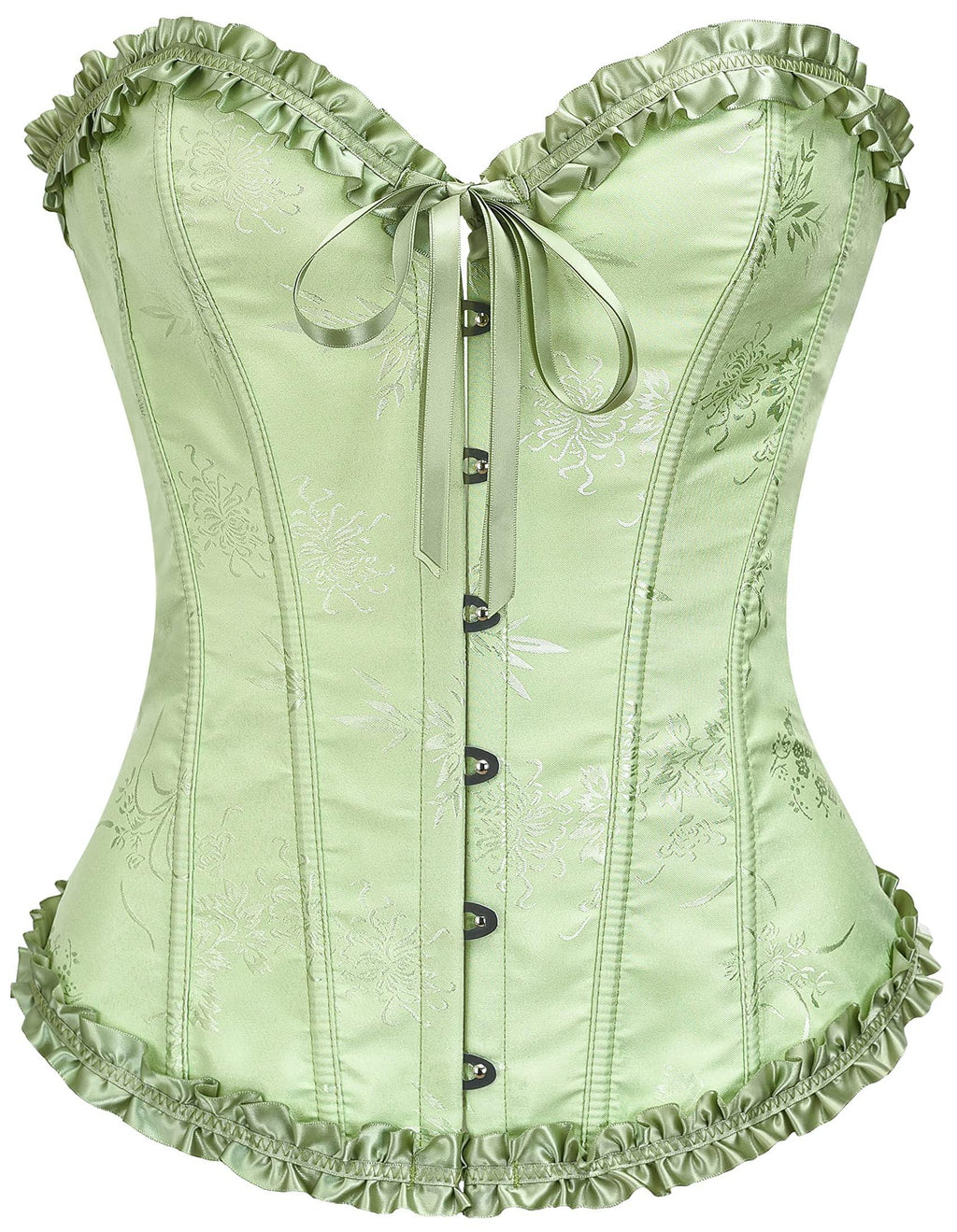Front-facing model shot of the 14-bone overbust corset top