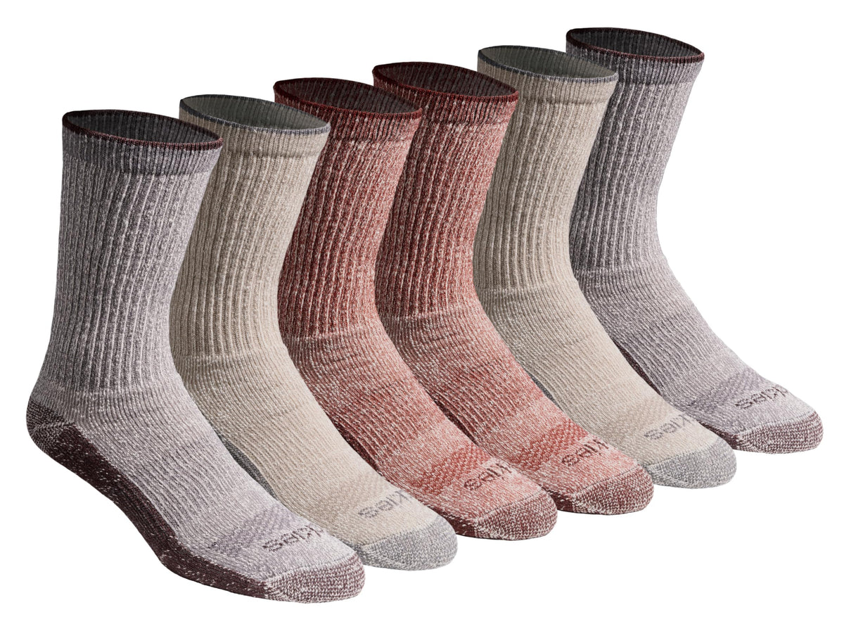 Dickies Dri-tech crew socks in black and white pairs side by side on a plain background