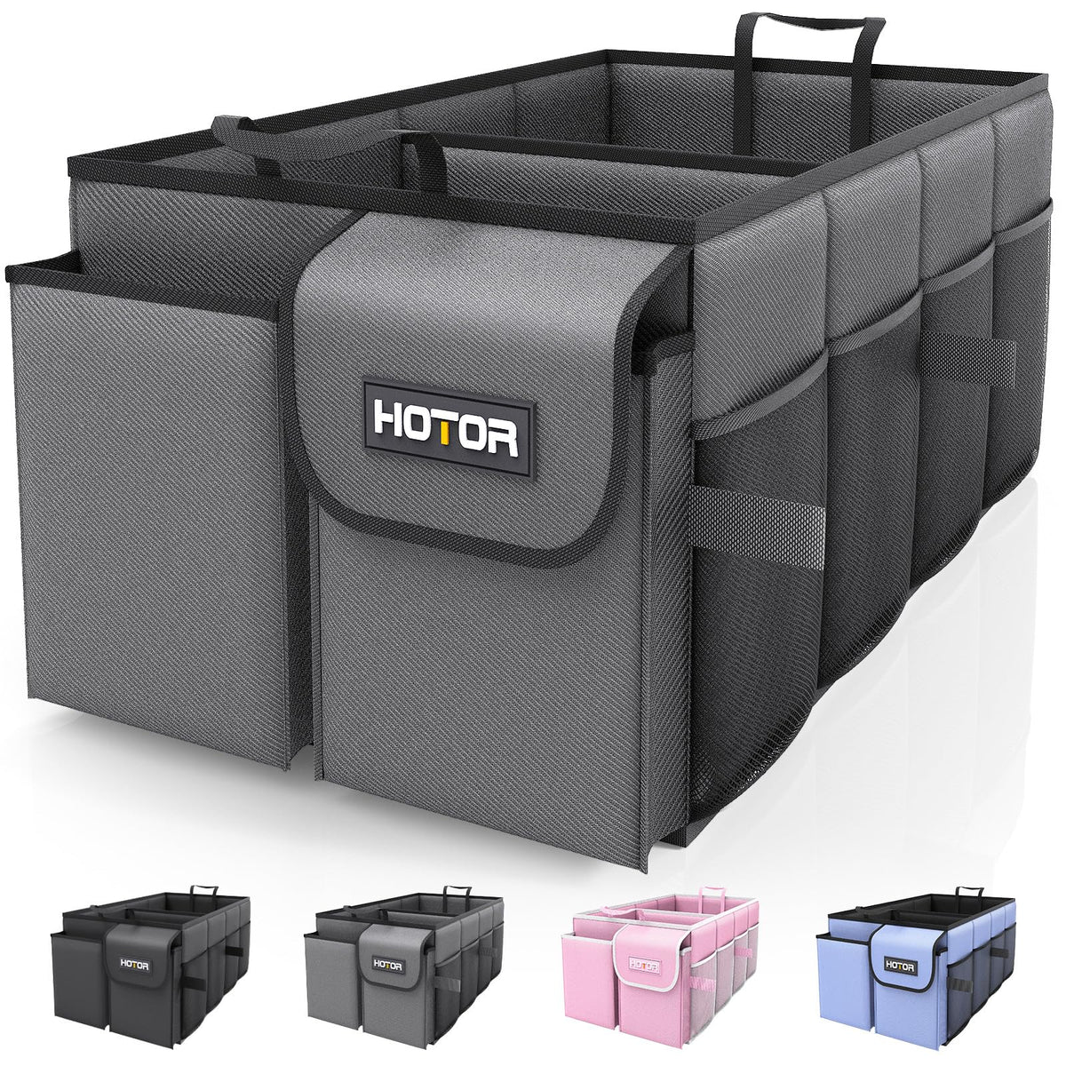 HOTOR Trunk Organizer - Foldable Car Organizer for SUVs & Sedans Storage Jansha Store