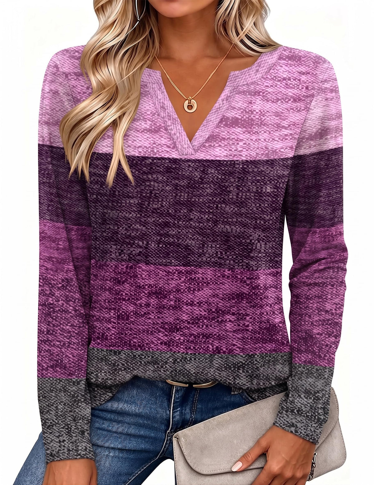 Zeagoo Womens Tops Long Sleeve V Neck Tee Shirts Cute Dressy Casual Jansha Store