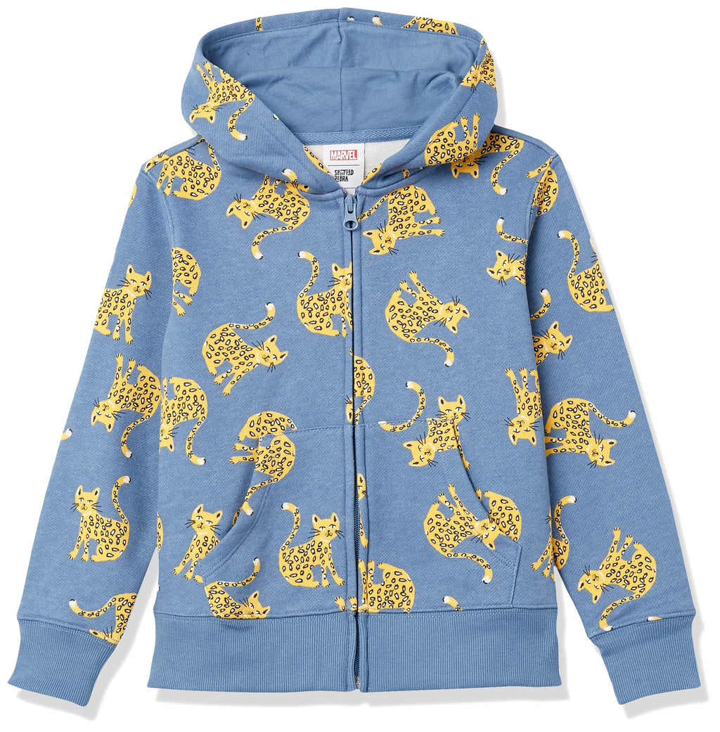 Amazon Essentials Girls and Toddlers' Fleece Zip-Up Hooded Sweatshirt with Lined Hood and Rib Knit Detail Jansha Store