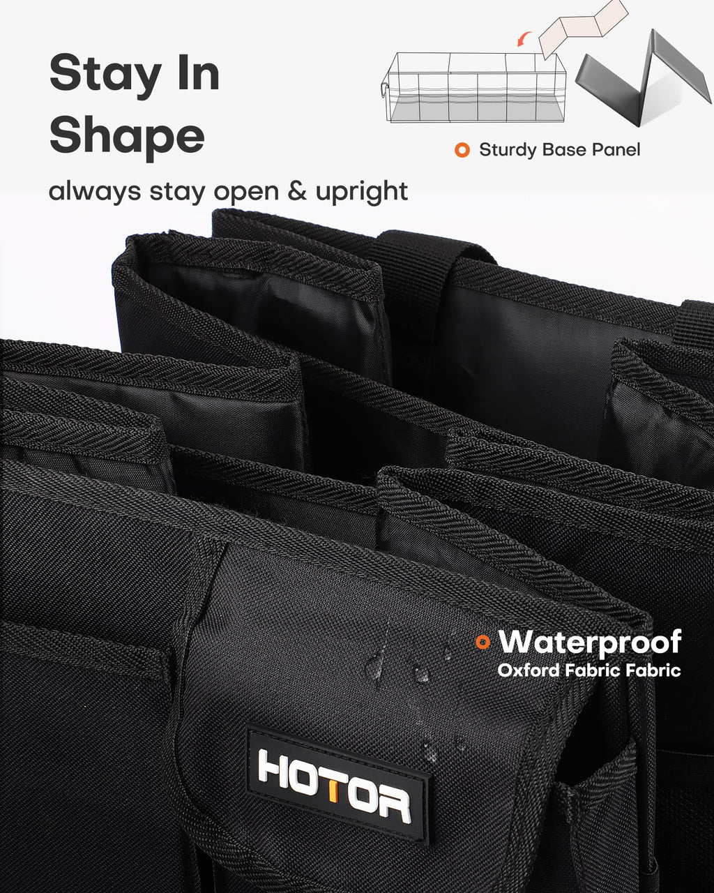 HOTOR Trunk Organizer - Foldable Car Organizer for SUVs & Sedans Storage Jansha Store