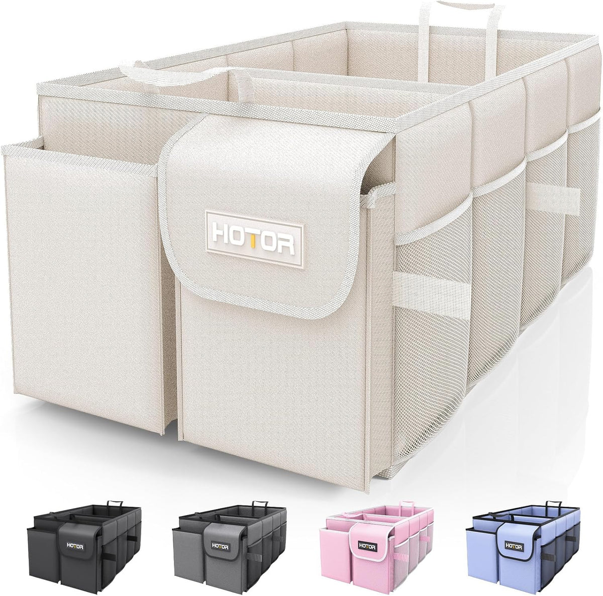 HOTOR Trunk Organizer - Foldable Car Organizer for SUVs & Sedans Storage Jansha Store