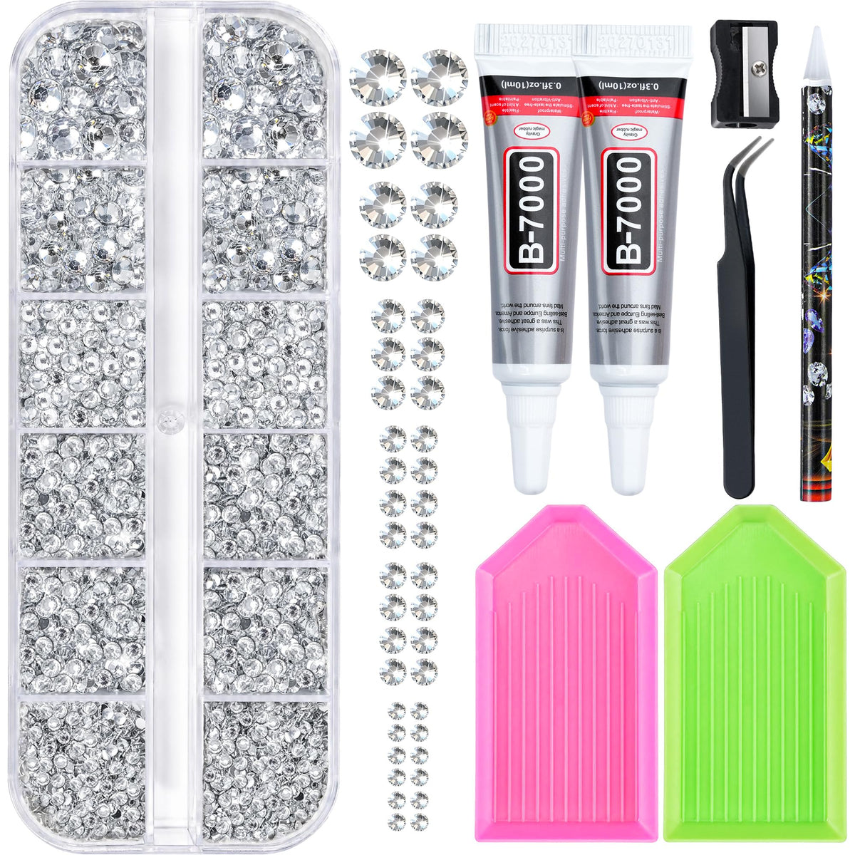 40000 Pcs Resin Jelly Rhinestones for Bedazzling, All-in-One Kit Jansha Store