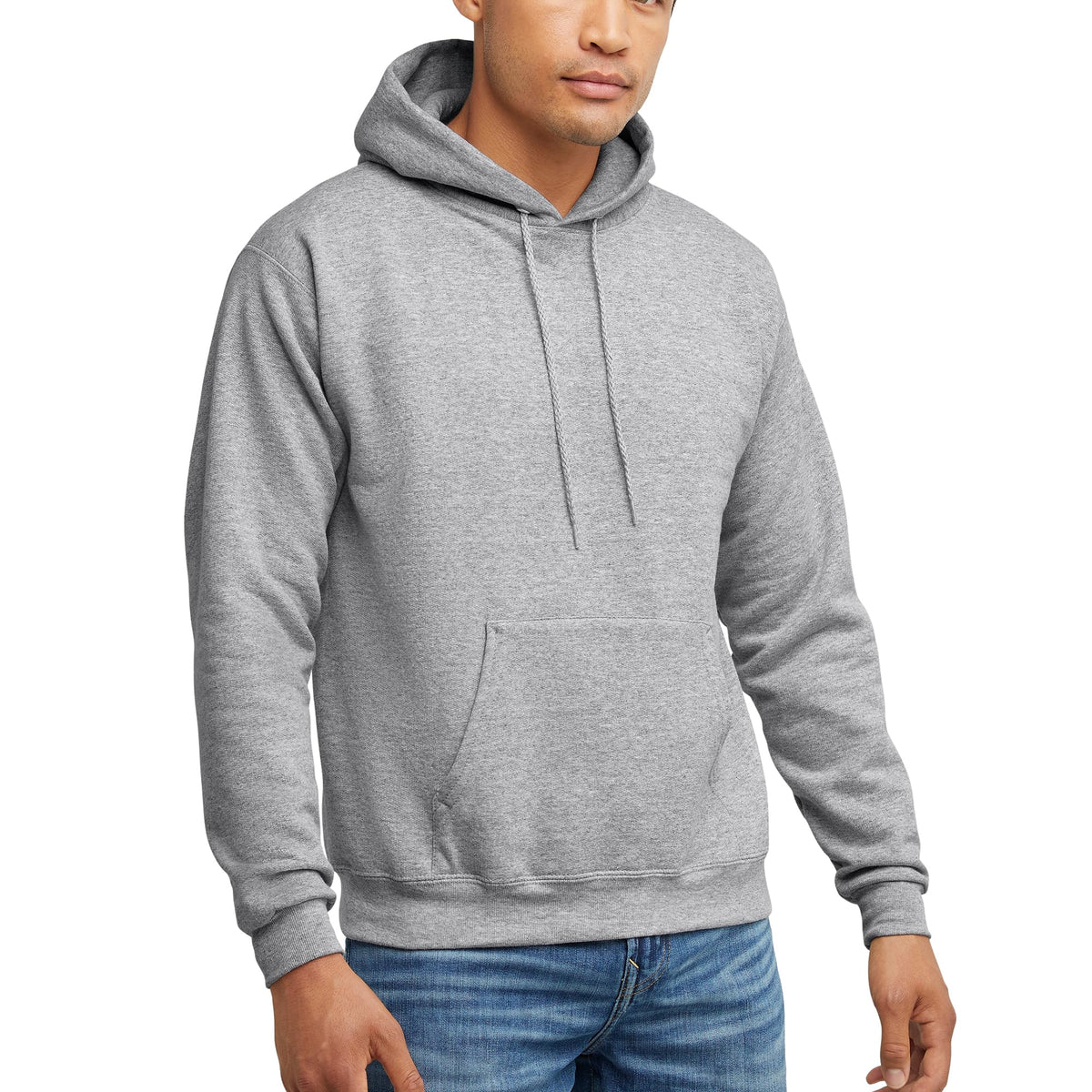 Back neck and hood seam detail on the fleece hoodie