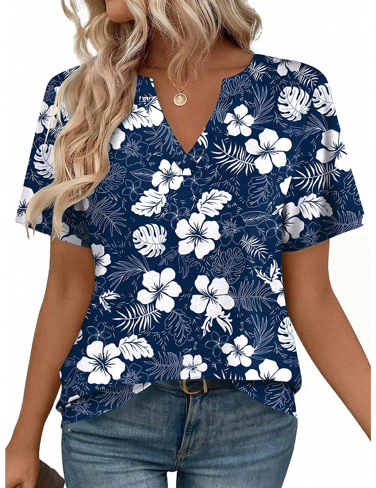 Zeagoo Womens Tops Short Sleeve V Neck Tee Shirts Cute Dressy Casual Jansha Store