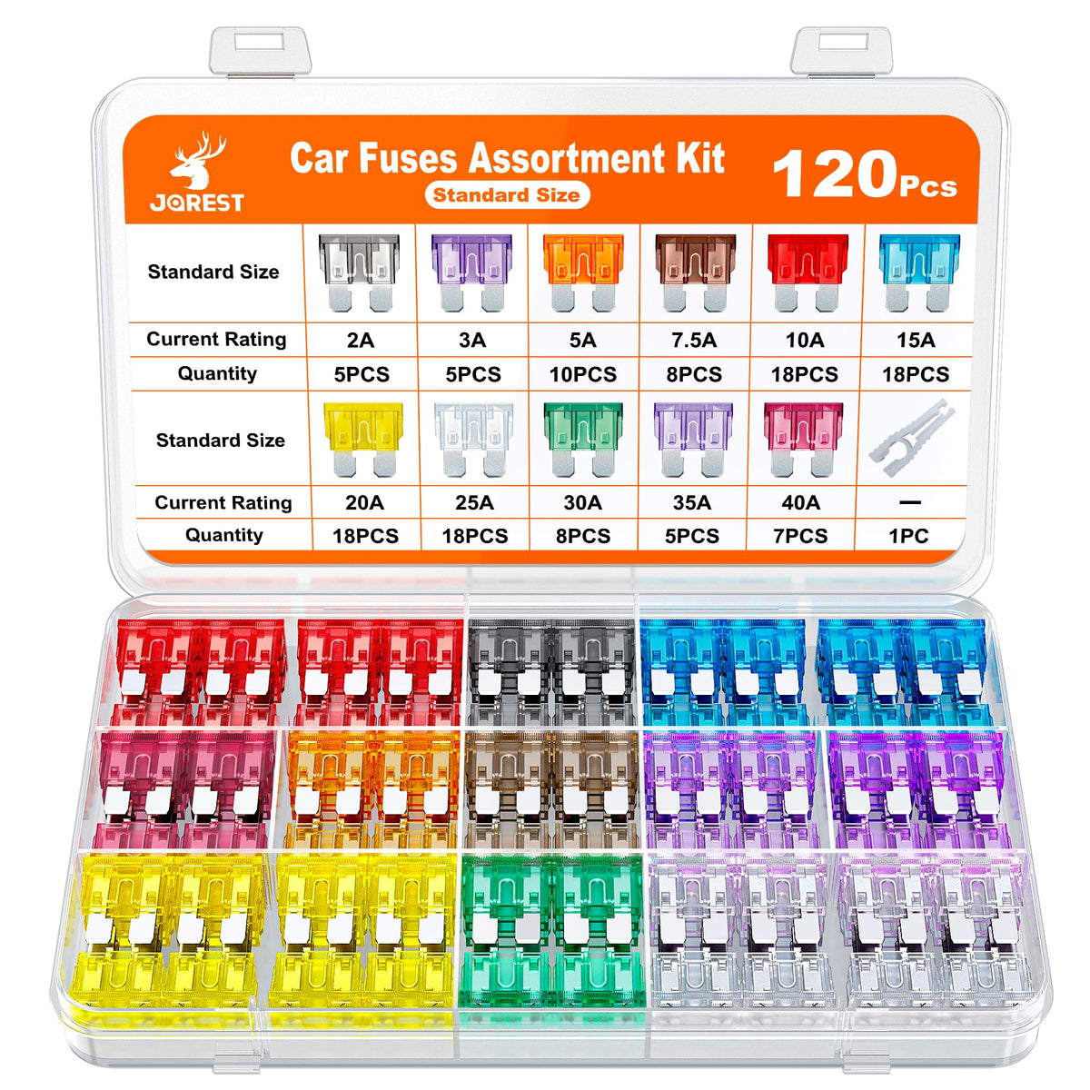 JOREST 300Pcs Car Fuse Assortment Kit, 160 Mini Blade Fuses Automotive + 90 Standard Auto Fuses + 50 Micro + Puller – Replacement for RV Camper Boat Truck (2Amp 3A 5A 7.5A 10A 15A 20A 25A 30A 35A 40A) Jansha Store