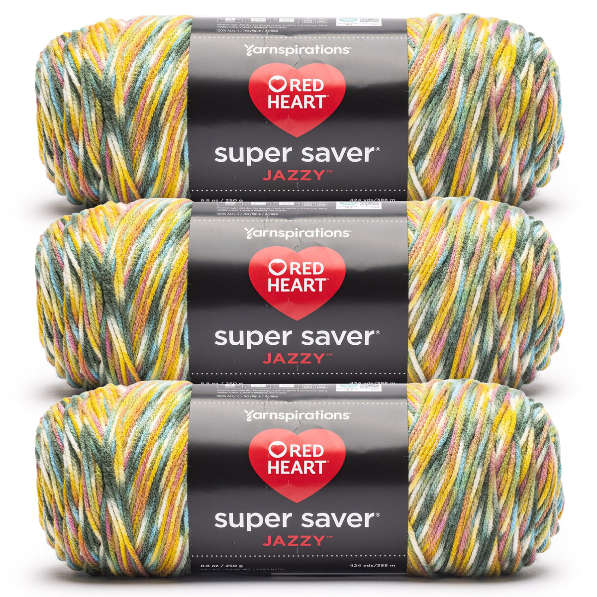 Red Heart E300 Super Saver Economy Yarn, Paddy Green Jansha Store
