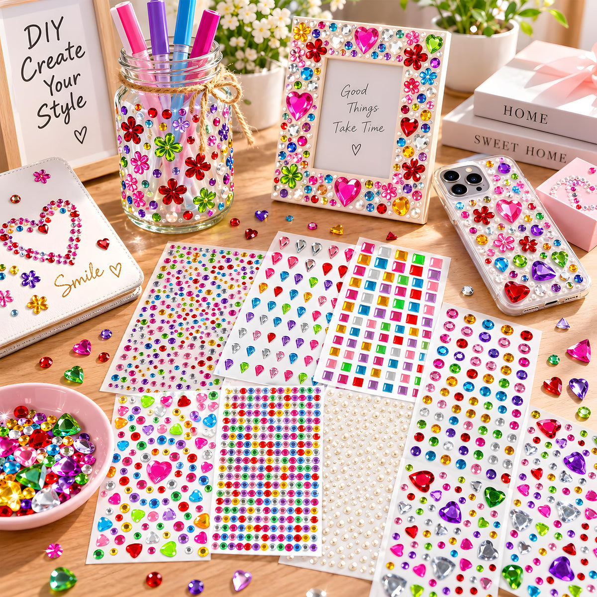 Stocking Stuffers,3528PCS Gem Stickers,Scrapbook Supplies Rhinestones Craft Jansha Store