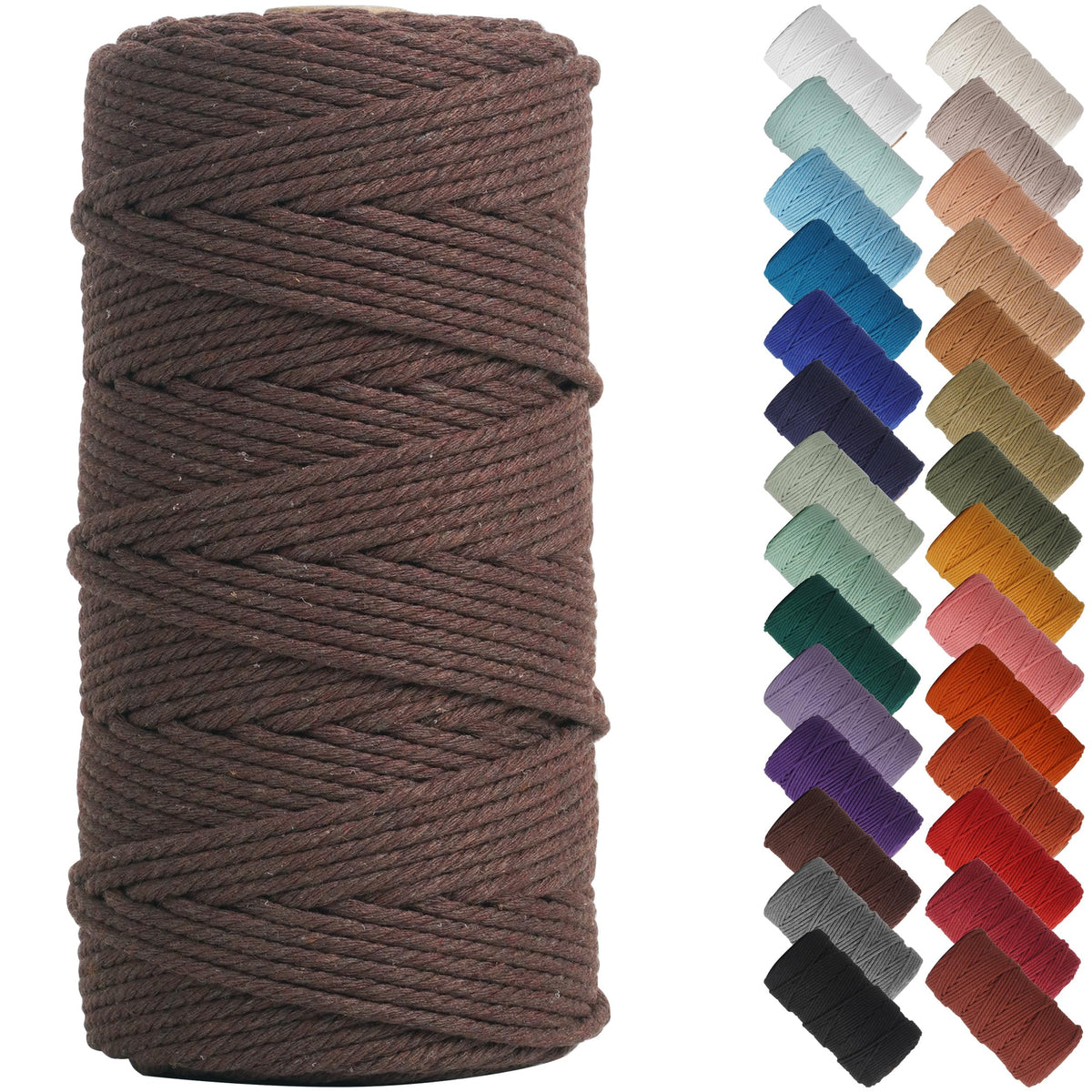 NOANTA Baby Blue Macrame Cord 3mm x 109yards, Cotton Rope Macrame Yarn Jansha Store
