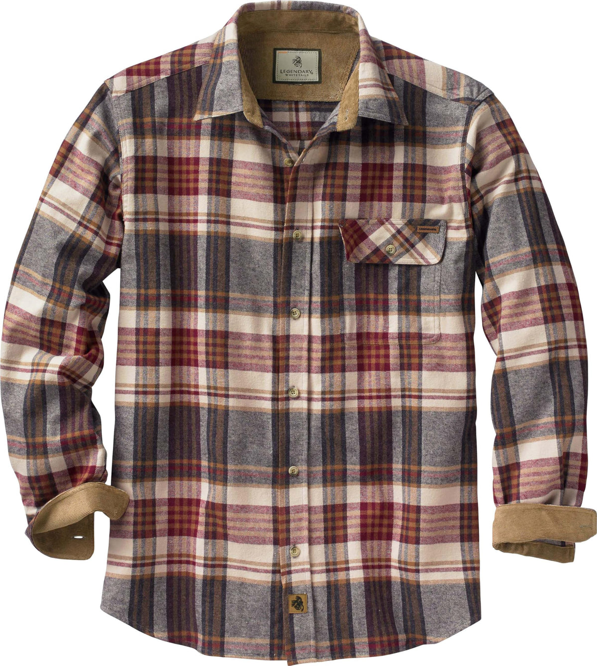 Legendary Whitetails Mens Flannel Long Sleeve Button Down 100% Cotton Shirt Jansha Store
