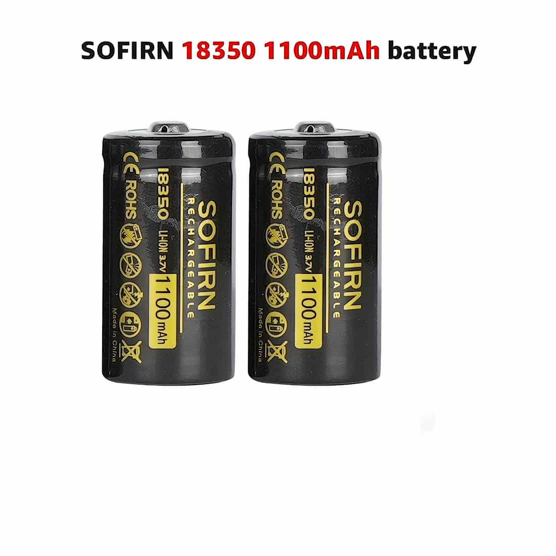 Sofirn 18350 Batteries Button top 1100mAh-0