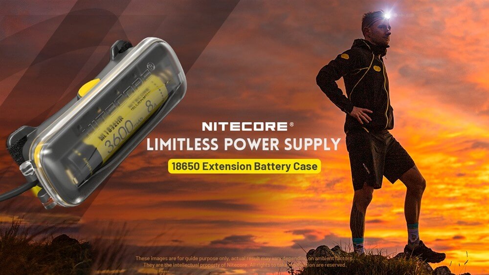 Nitecore Limitless Power 18650 Extension Battery Case~ used for NU40, NU43, and NU50 Headlamps-1