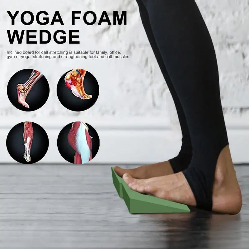 Eva Yoga Squat Wedge Block Calf Stretcher (Green)-2