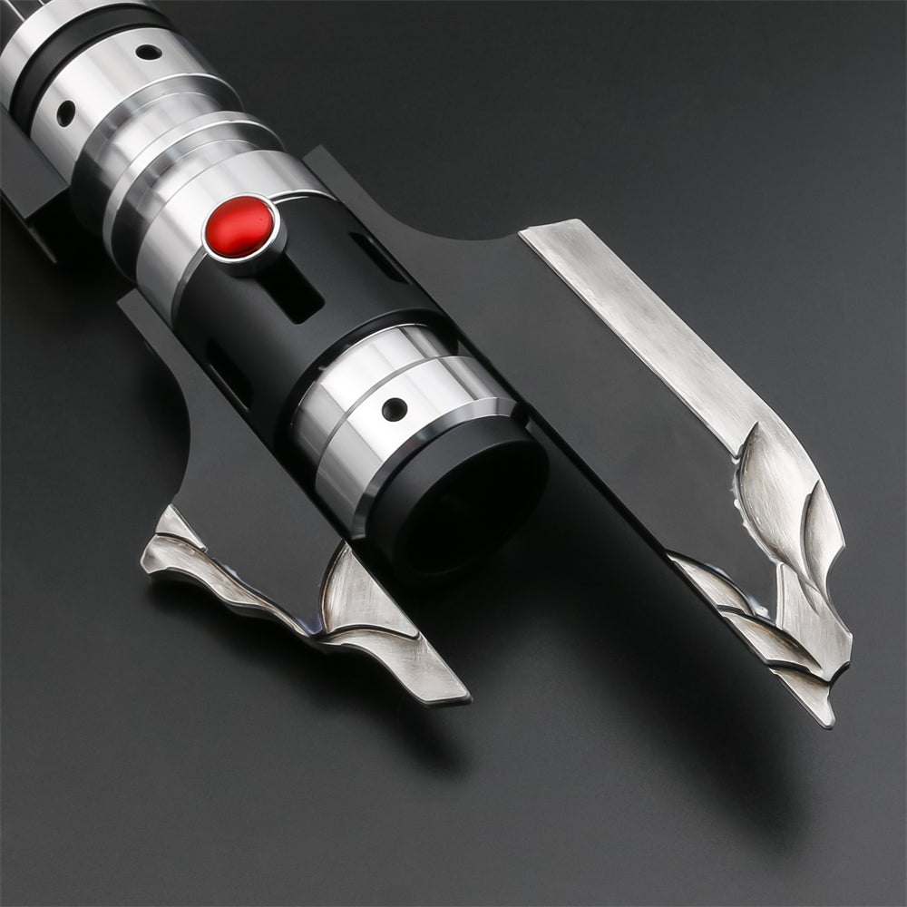 Close-up of the Malgus lightsaber hilt grip and finish