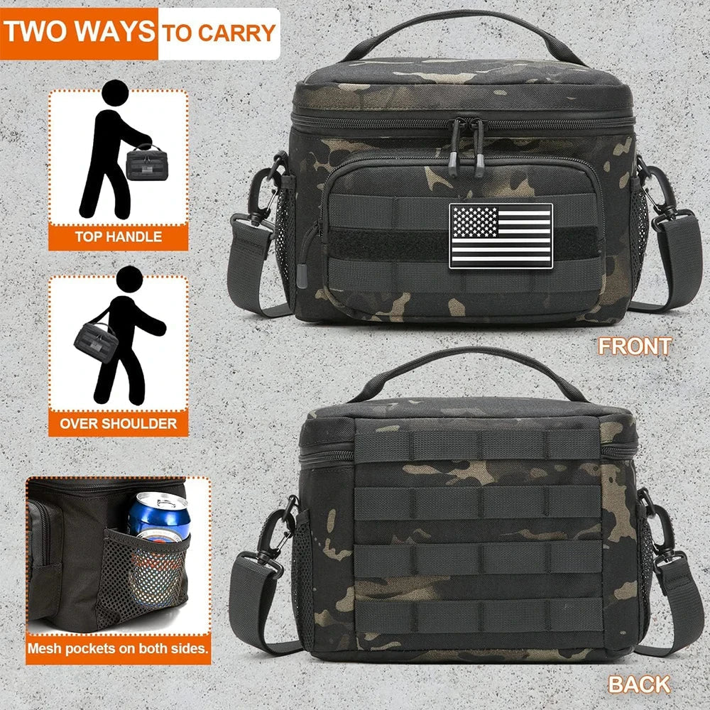 Outdoor Crossbody Travel Bag Duffel Black-3