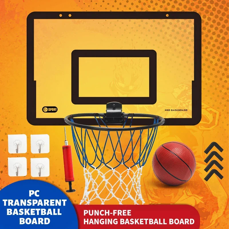 Kids Foldable Wall-Mounted Basketball Hoop Set – Indoor & Outdoor Basketball Stand with Ball-1
