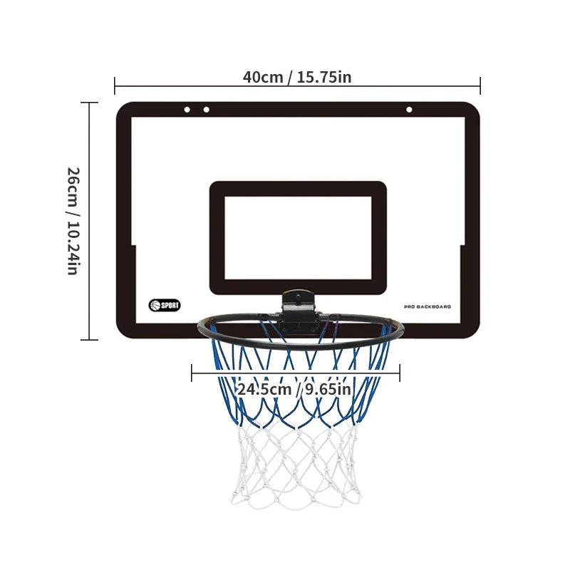 Kids Foldable Wall-Mounted Basketball Hoop Set – Indoor & Outdoor Basketball Stand with Ball-2