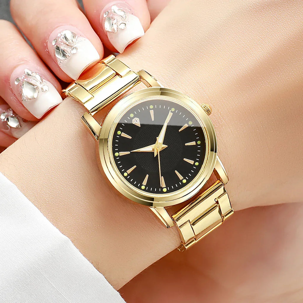 Couple Quartz Gold Watches Set-3
