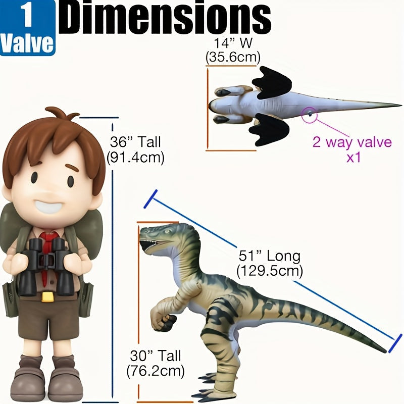 Inflatable Velociraptor Dinosaur Decoration-2