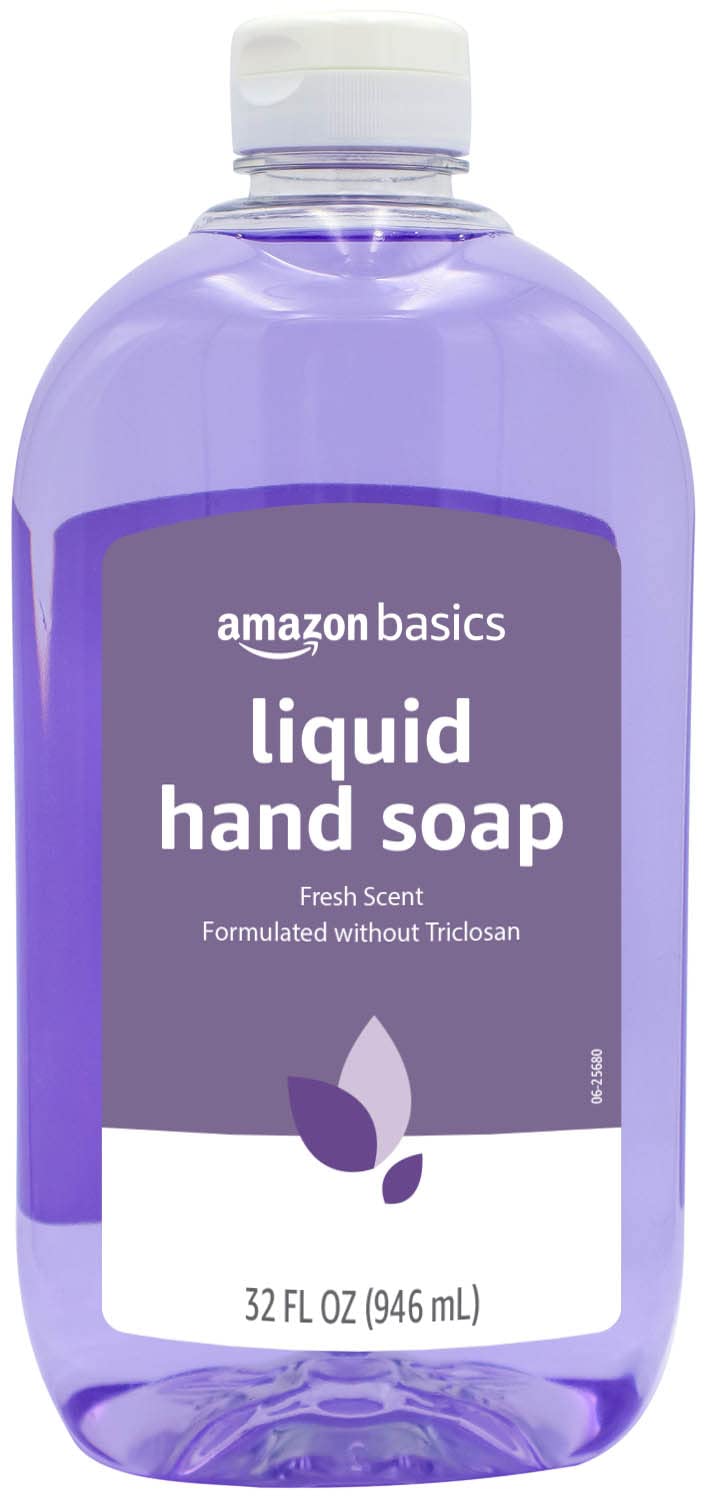 Amazon Basics Gentle & Mild Clear Liquid Hand Soap Refill, Triclosan-Free, Dermatologist-Tested, pH Balanced, Cruelty-Free, 50 Fluid Ounces, 1-Pack (Previously Solimo) - Jansha Store