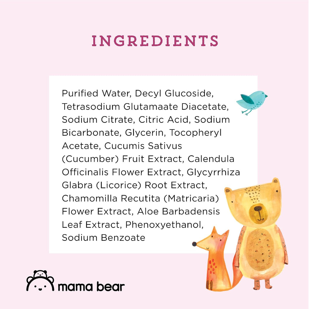 Amazon Brand - Mama Bear 99% Water Baby Wipes, Hypoallergenic, Fragrance Free,72 Count (Pack of 6) - Jansha Store