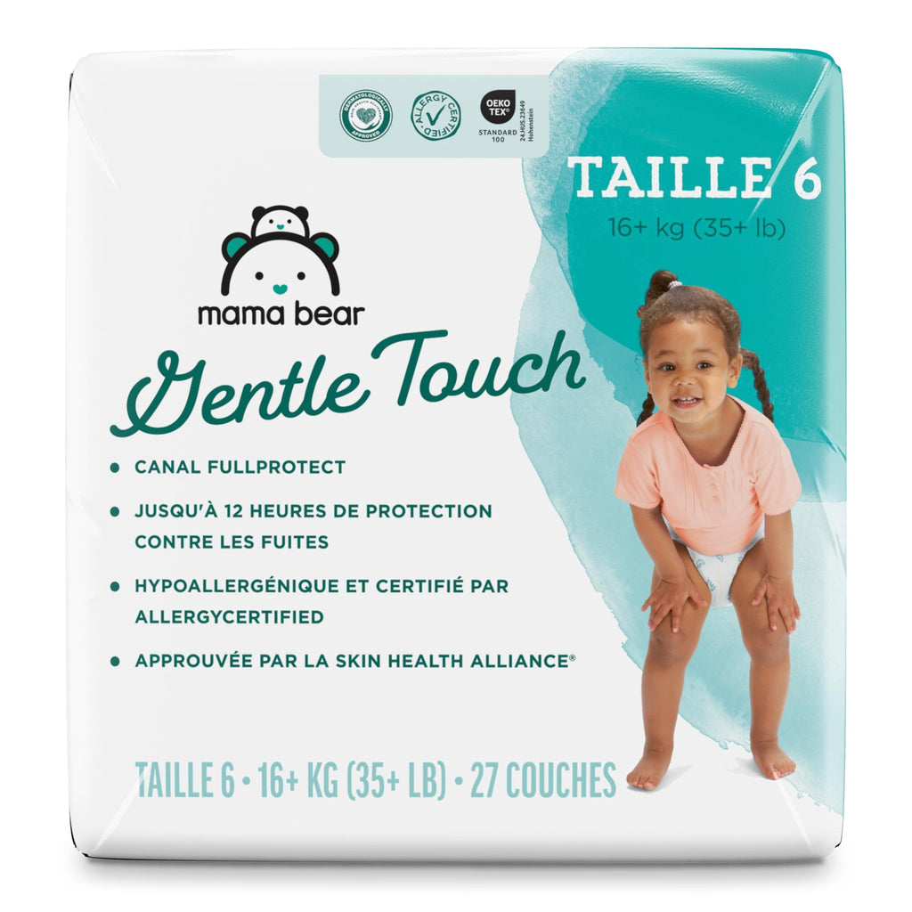Amazon Brand - Mama Bear Gentle Touch Baby Diapers, Size 5, 27+ lb, Leak Protection, 12 Hours Protection, Wetness Indicator, Hypoallergenic, 132 Count (4 packs of 33) - Jansha Store