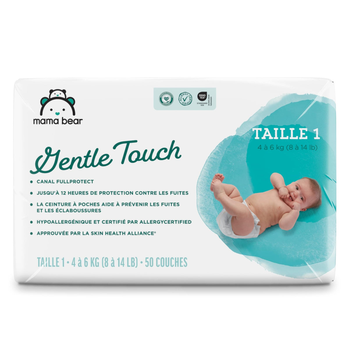 Amazon Brand - Mama Bear Gentle Touch Baby Diapers, Size 5, 27+ lb, Leak Protection, 12 Hours Protection, Wetness Indicator, Hypoallergenic, 132 Count (4 packs of 33) - Jansha Store