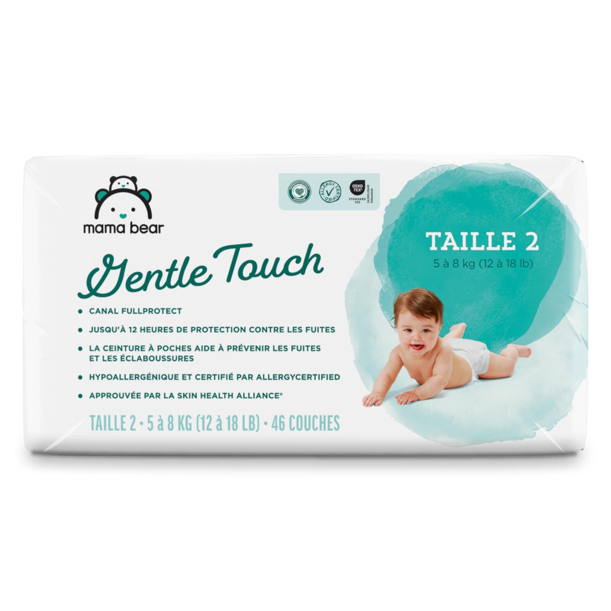 Amazon Brand - Mama Bear Gentle Touch Baby Diapers, Size 5, 27+ lb, Leak Protection, 12 Hours Protection, Wetness Indicator, Hypoallergenic, 132 Count (4 packs of 33) - Jansha Store