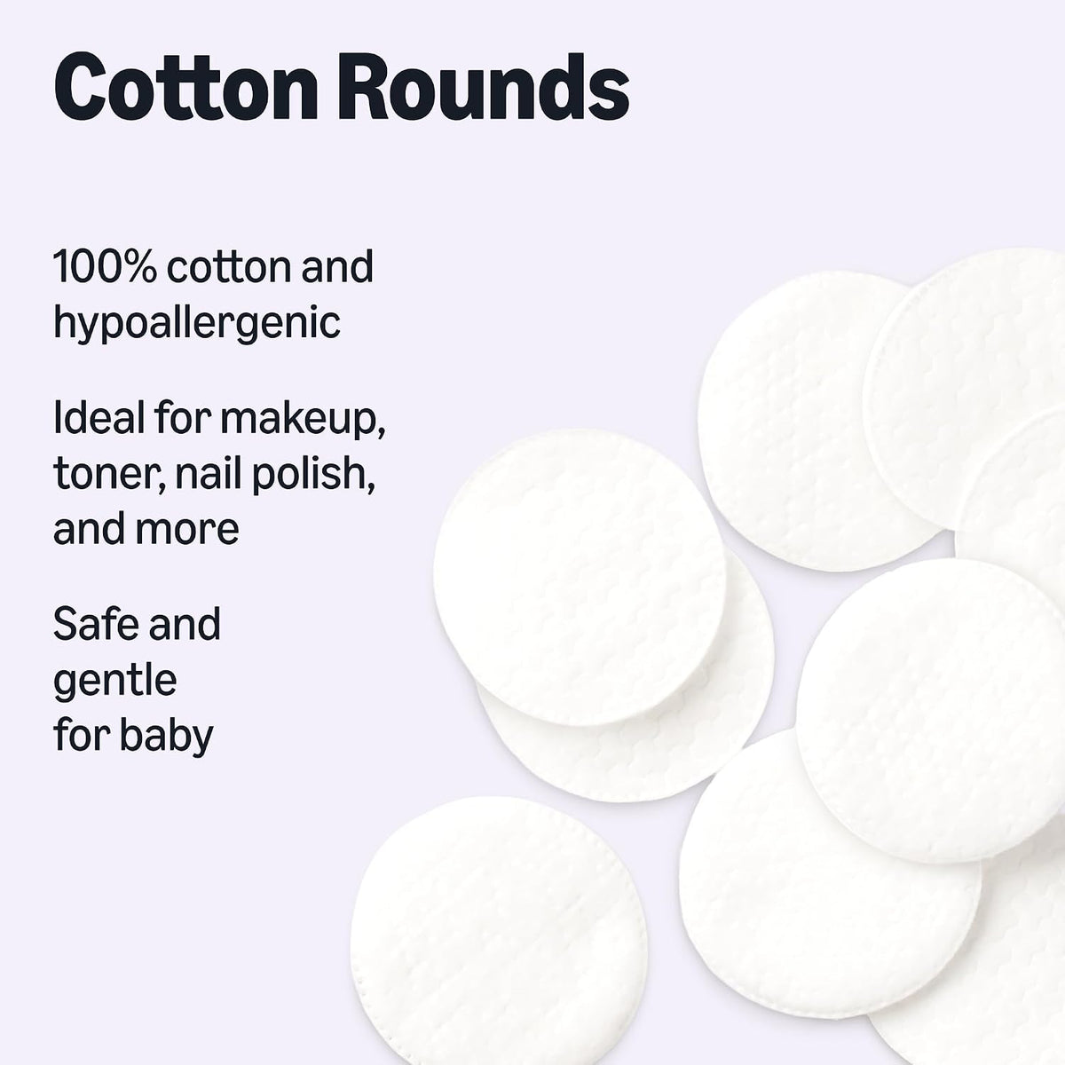 Amazon Essentials 100% Cotton Rounds, 100 Count (Previously Amazon Basics) - Jansha Store